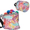 Bolsa de Tote Redonda Vacía para Almacenamiento de Tejido de Punto Estuche para Bolso de Ganchillo y Tejido Para Transportar Accesorios de Ganchillo