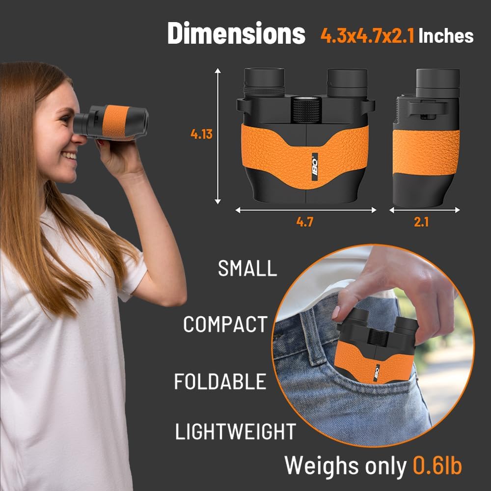 15X36 Compact Binoculars for Kids, for Adults, BAK4 Prism FMC Lens, IPX7 Waterproof Binoculars for Bird Watching, Outdoor Sport, Hunting, Theater and