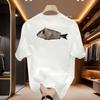 100% reine Baumwolle Sommer neues Herren kurzärmeliges T-Shirt Oberteil, lockeres und trendiges T-Shirt
