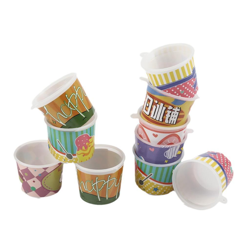 Children'S Diy Educational Toys, Playing House Mini Simulation Ice Cream Cup Holder Cream Glue Food Play Cup Props