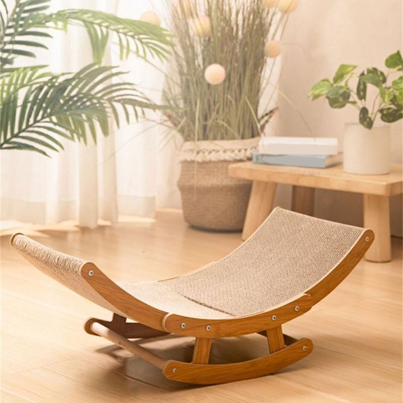 Cats Scratching Rocking Chair Claw Grinding Corrugated Scratcher Wear Resistant Cats Grinding Protecting Claw Lounger