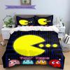 Pac-Man Individuelles Namensmuster Bettwäsche, Steppbett Set Bettbezug Kissenbezug Zuhause Geburtstagsgeschenk(1 Bettbezug + 2 Kissenbezüge, ohne Füllung)