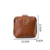 Fashion Vintage PU Leather Cosmetic Bag Solid Color Button Coin Purse Large Capacity Makeup Case