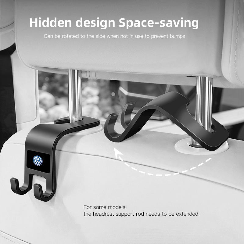 VW Car Storage Hooks Headrest Hooks Car Seat Hanger Hook For VW GTI Polo Golf Passat B6 Tiguan Arteon Jetta Beetle T-ROC ID.3 CC