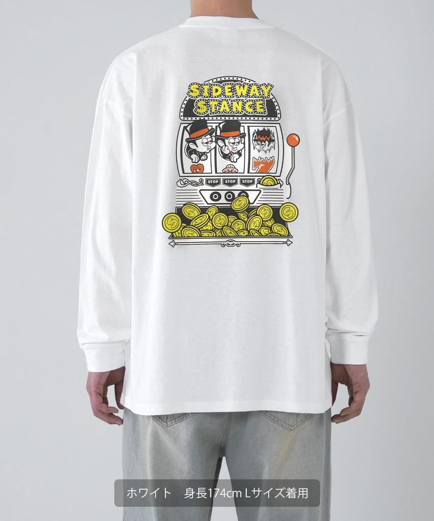 IMPROMES Lässiges SIDEWAYSTANCE Langarm-T-Shirt, Herren, Schwarz