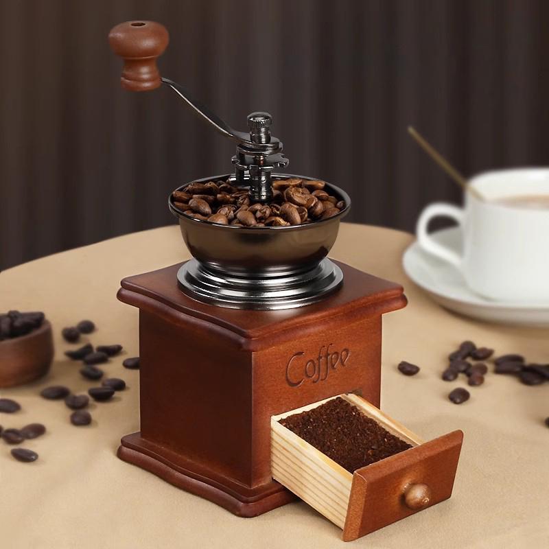 Kaffeekannen-Set mit Handkurbel, Kaffeemühle, French Press Kanne, Kaffee-Geräte Geschenkset