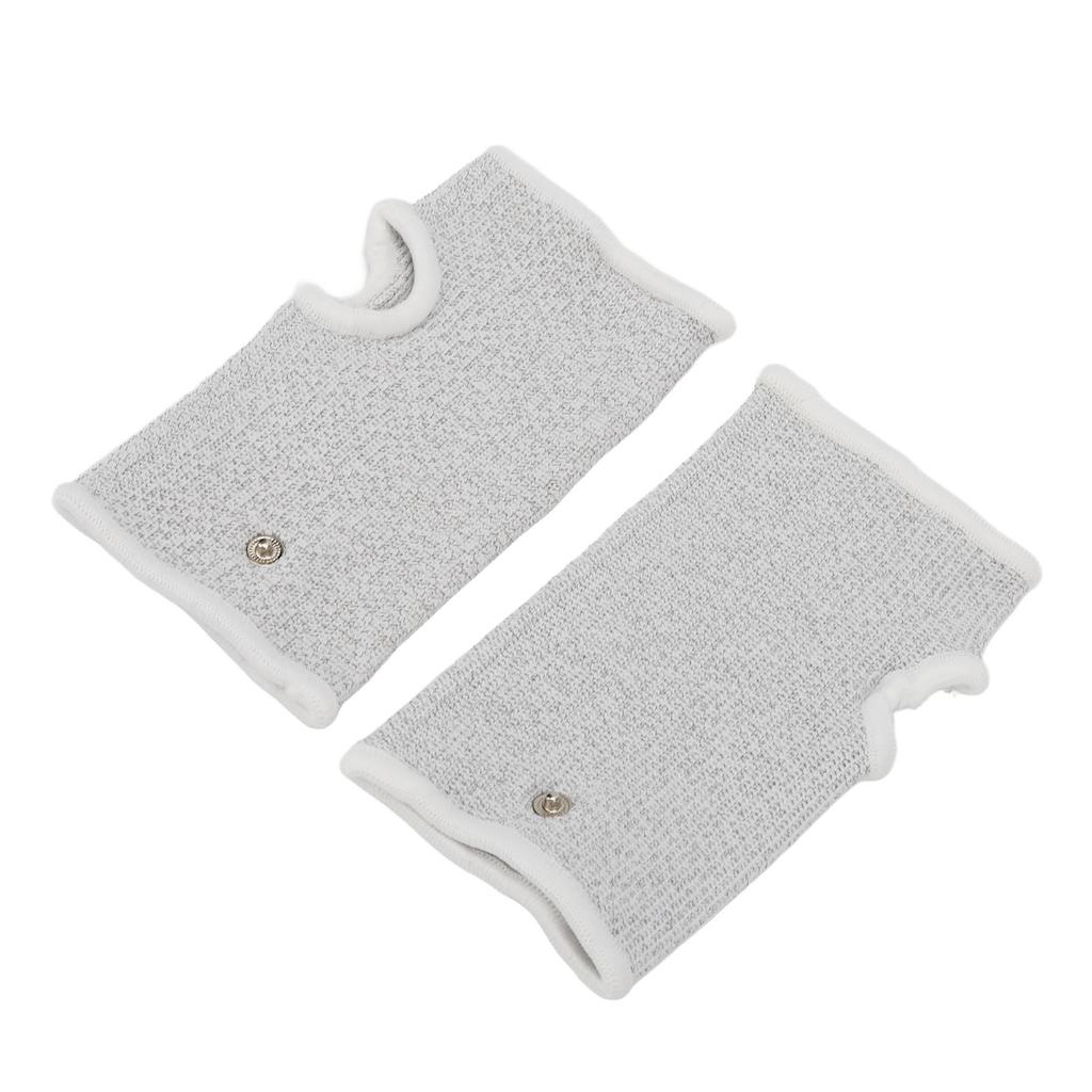 1 Pair Electrode Massage Wrist Guard Silver Fiber Breathable Conductive Electrode Massage Wristband for Treatment