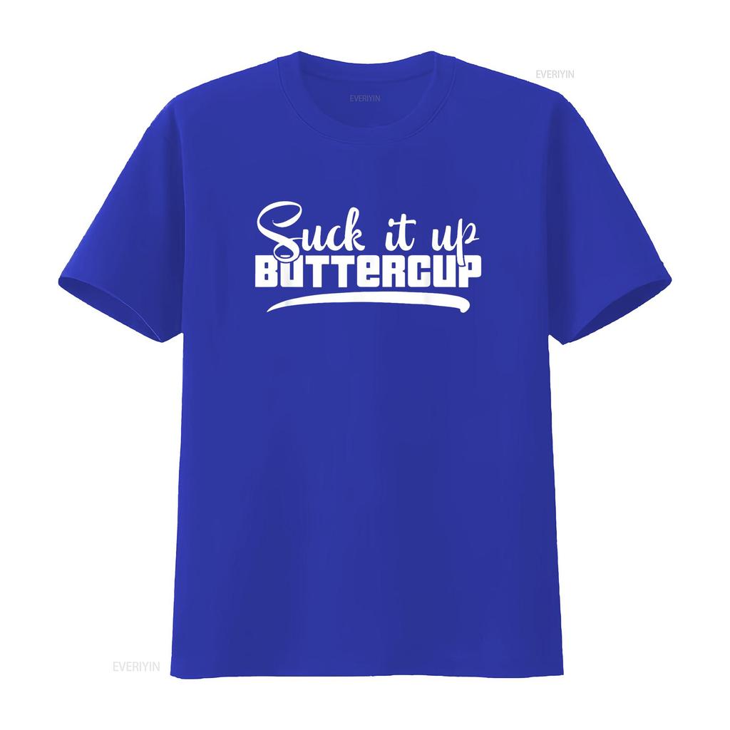Womens Suck It Up Buttercup Motivational Workout Fitness T Shirt Black 2XL Vintage Washed Breathable Designer Clothes