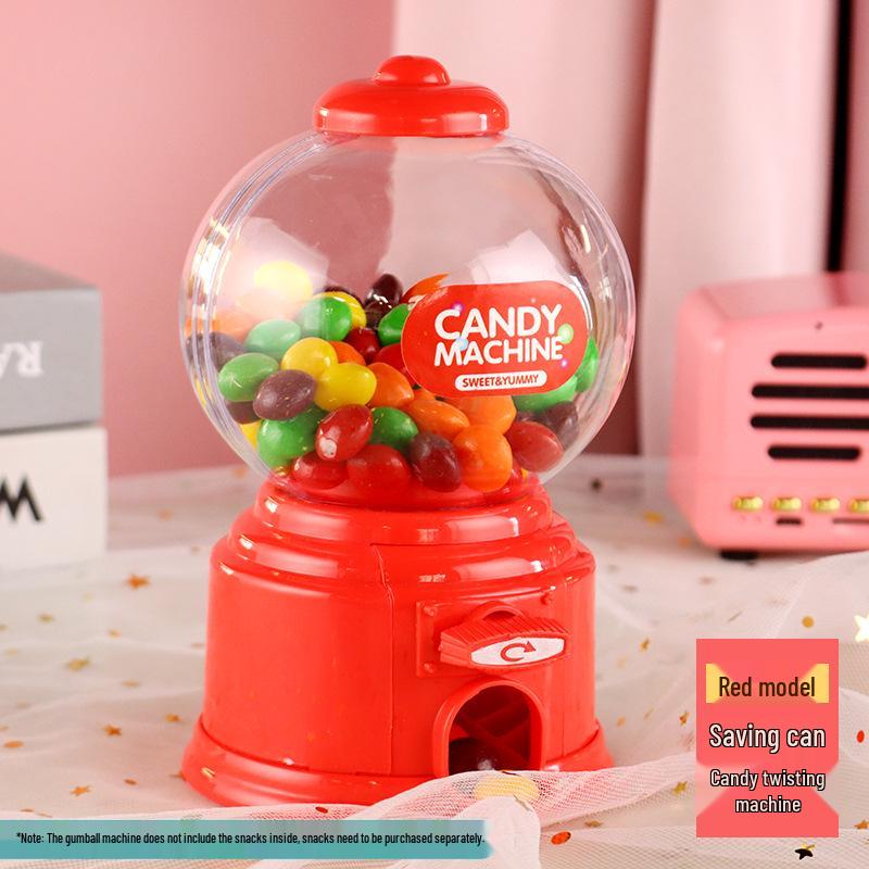 Kore Tarzı Mini Sakız Otomatı Şeker Kutusu Düğünler ve Çocuklar İçin Hediye - Şeker Saklama Oyuncak ve Kumbarası