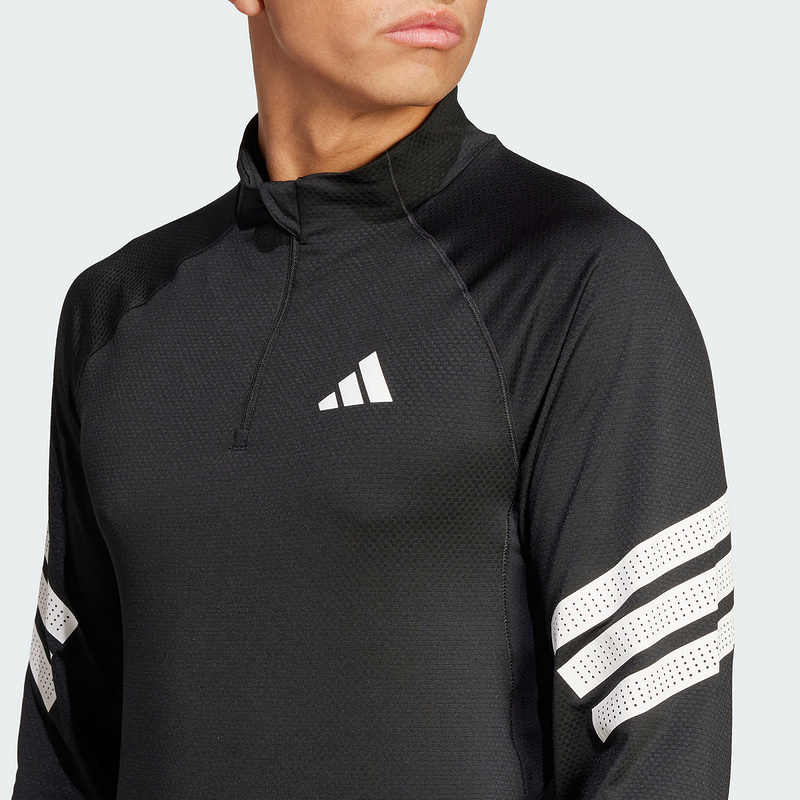 Adidas SS25 Sports Leisure Series Comfortable Soft Slim Fit Long Sleeve T-Shirt Men Tops Black JW7567