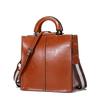 Genuine Leather Women's Shoulder Bag   Luxury Designer Women Handbags Retro Cowhide Crossbody Bags Female Square Tote Bag