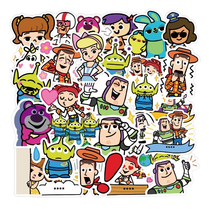 50PCS 8 Sets Kawaii  Animation Movie Graffiti Stickers Decoration Luggage Phone Guitar Scrapbook Cup Car Classic Kid Toys