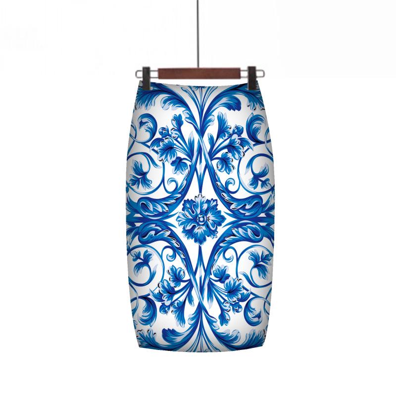 Digital Print Mid-Length Women's Skirt - Chic and Trendy