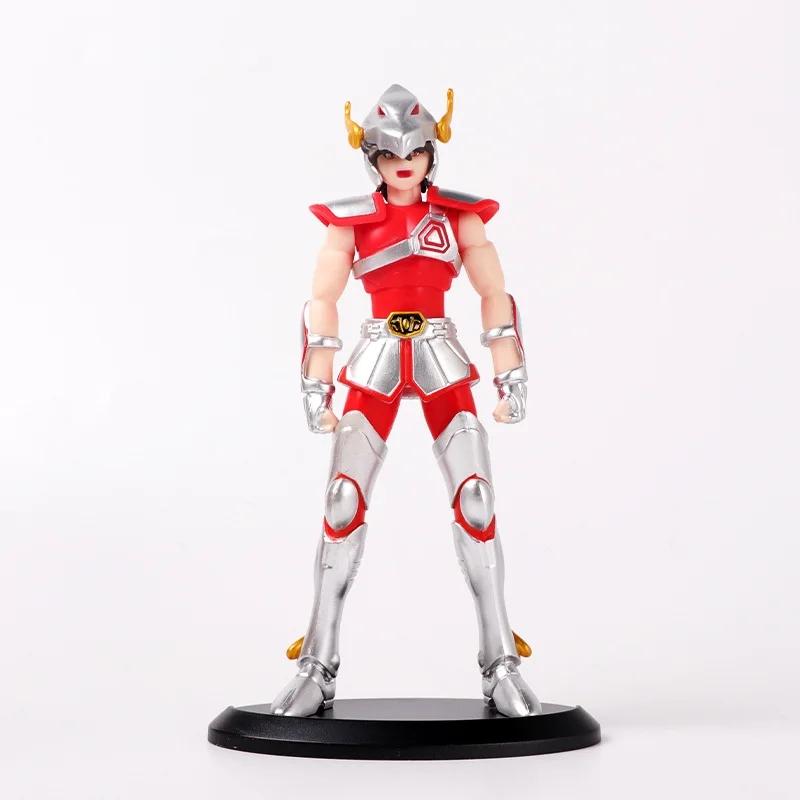 19CM Japanese Anime Saint Seiya Figure Phoenix Ikki Hyoga Seiya Shiryu Standing Figure Toy PVC Box Figure Collection Decoration