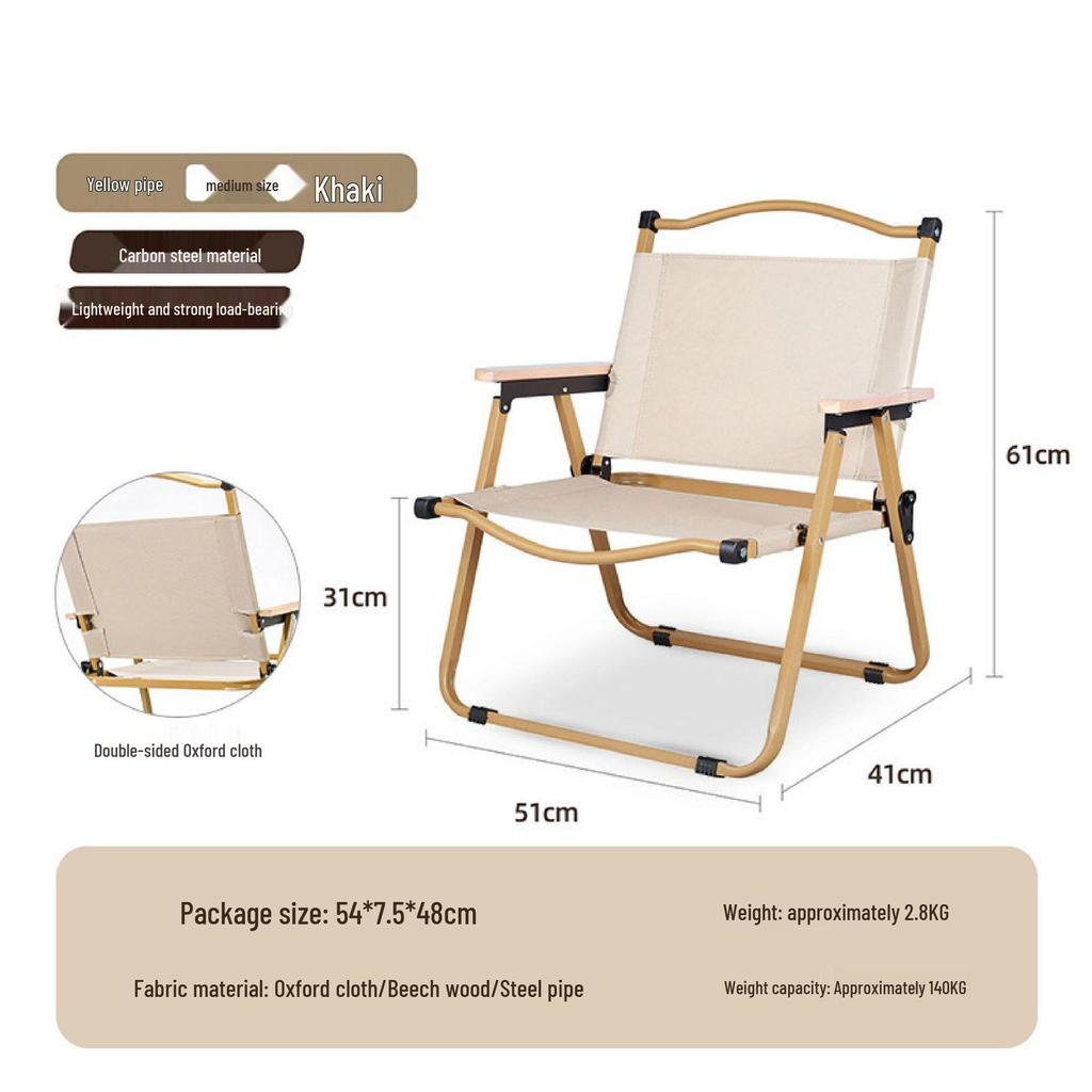 Kermit Outdoor Folding Camping Chair - Portable Picnic Stool
