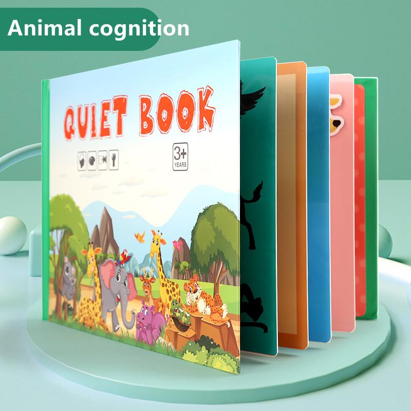 

Stickers Magic Quiet Book Puzzle Game Repeated Card Paste Match Animal Cognition Baby Montessori Educational Toys for Kids Gifts