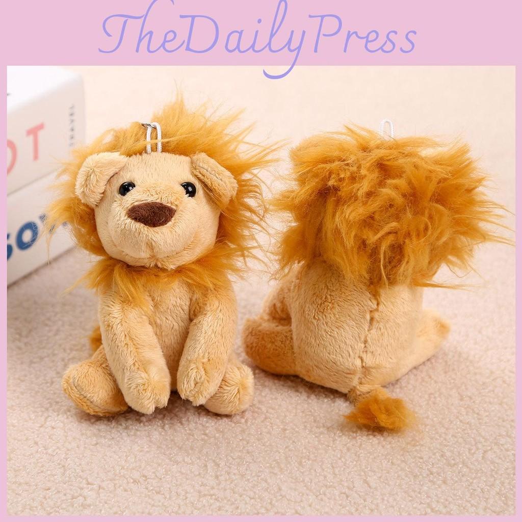 Animal Plush Lion Pendant Doll With Fluffy Hair For Backpack Decor Gift Ideas