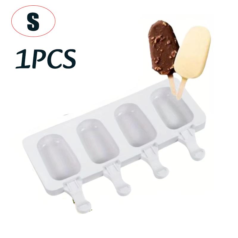 Silicone Ice Cream Popsicle Mold Combination With Ice Cream Stick DIY Chocolate Dessert Maker Ice Cube Tray Mold Homemade Tools