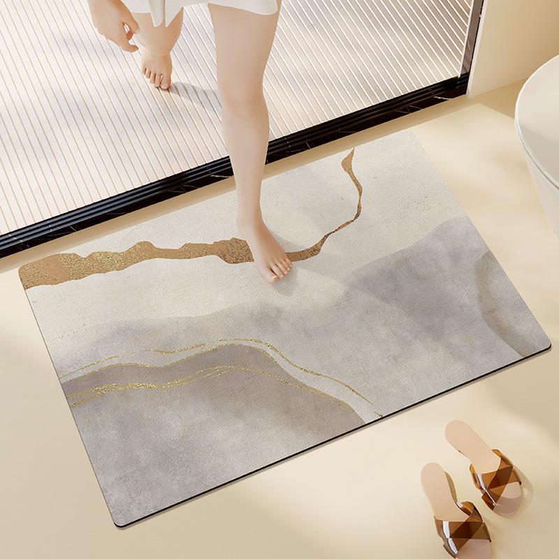

Bathroom Floor Mat Soft Diatom Mud Doorway Anti-slip Anti-fall Strong Absorbent Quick-drying Bath Shower Shower Toilet Toilet Toilet 40 * 60cm