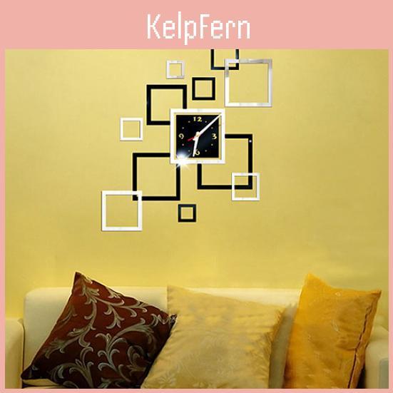 Creative Clock Diy Mirror 3d Room Bedroom Kitchen Wall Stickers