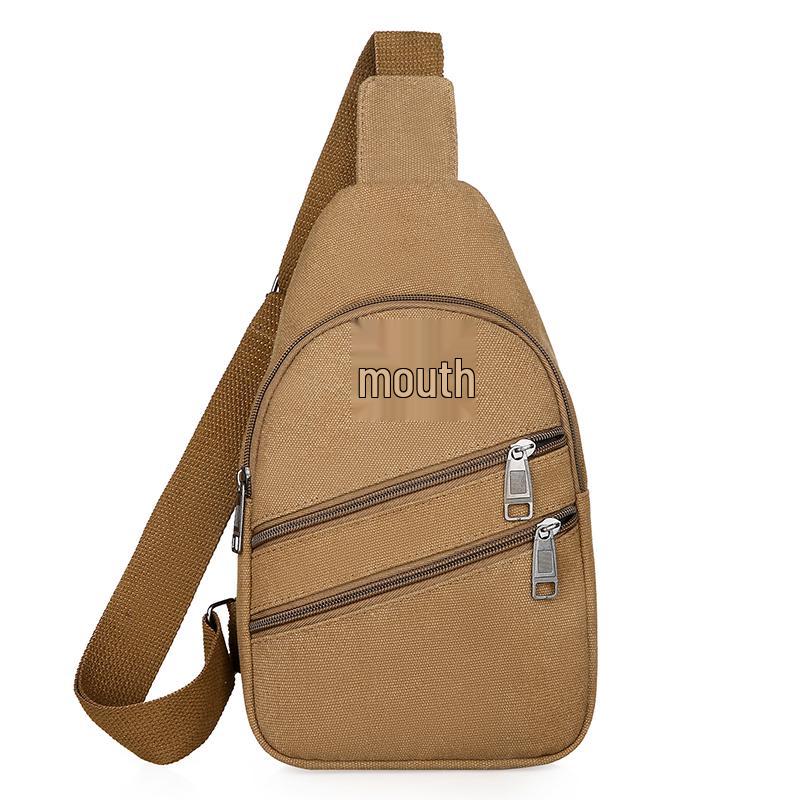 Korean Style Men's Oxford Cloth Crossbody & Waist Bag - Canvas Chest & Shoulder Bag