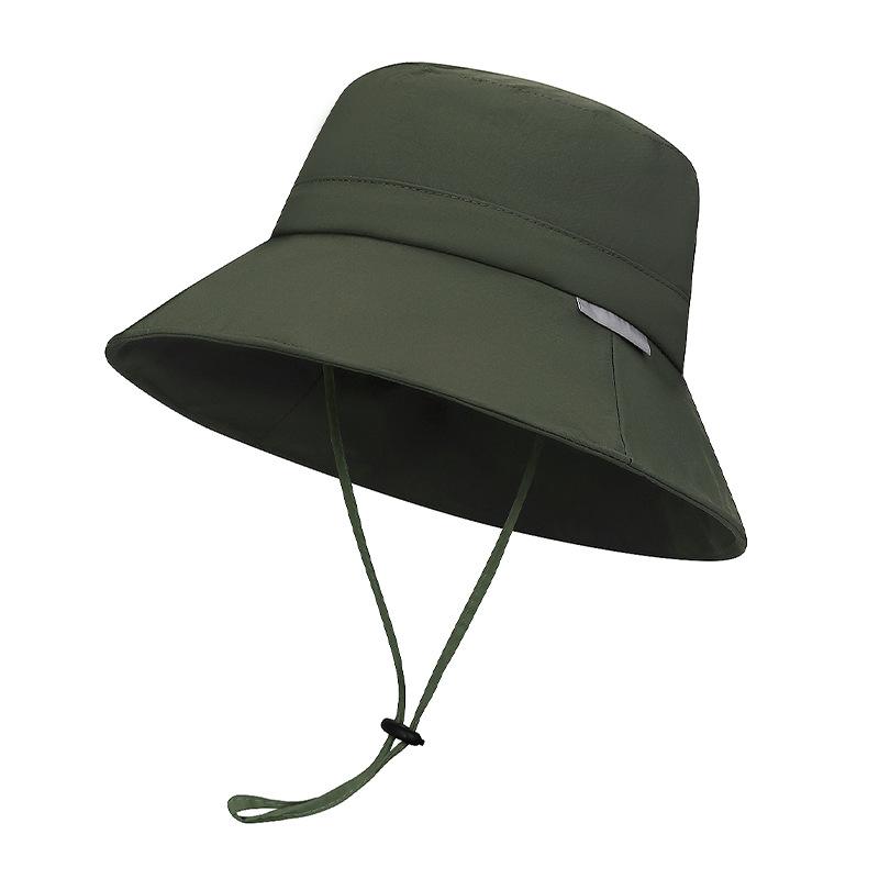 New Waterproof Reflective Bucket Hats For Women Men Outdoor Drawstring Cap Panama Sunhat Hiking Fishing Hat Fisherman Caps