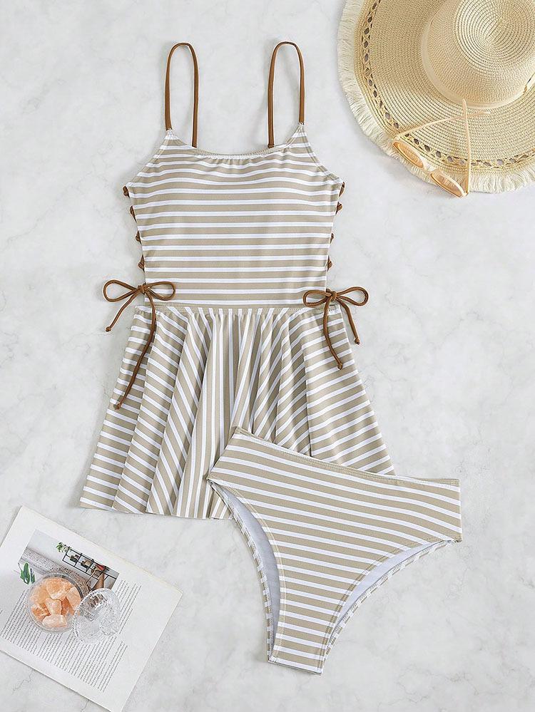 TS JYL-SW166 Vintage Stripe Bikini, Two-Piece Sexy Swimwear For Beach & Spa XS
