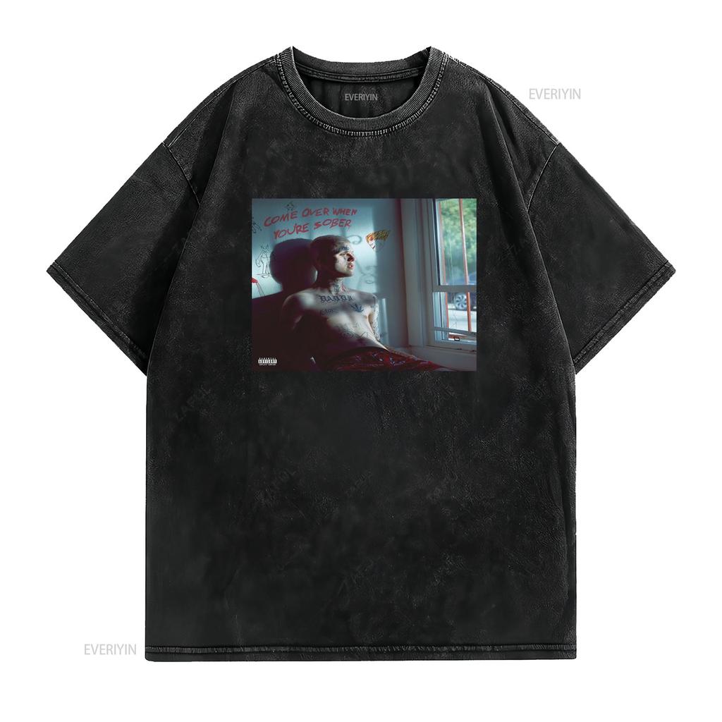 LIL PEEP T SHIRT Come Over When Youre Sober Pt 2 Vinyl Cover SMALL MEDIUM L XL Vintage Washed Top For Everyday Wear Slightly