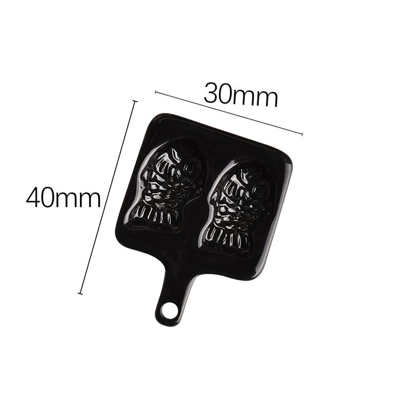 1Set Dollhouse Mini Taiyaki Mold Baking Pan Miniature Items Braised Snapper Mould Food Doll House Kitchen Accessories Toys
