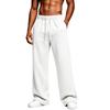 Men's Casual Color Loose Fit Sweatpants with Elastic Waist Straight Leg