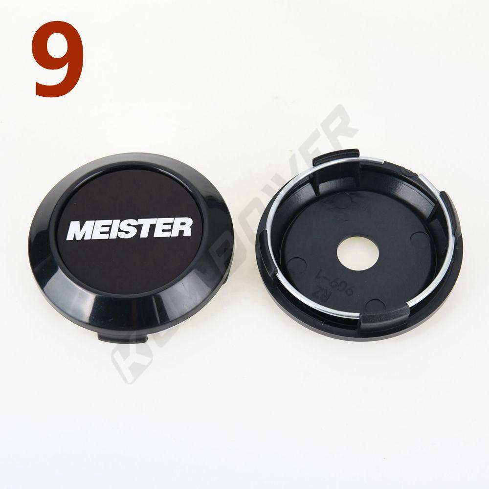 4PCS OD 64MM / ID 60MM Sport Rim Center Wheel Cap WORK EMOTION MEISTER VS Emblem Sticker Wheel Cover Hub Cap Silver & Black