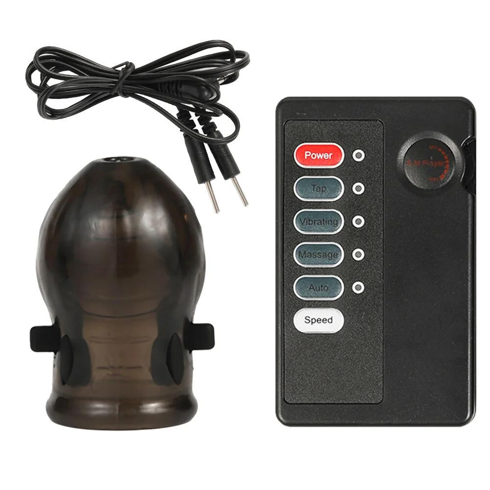 Electro Shock Penis Massager Vibrators Glans Vibrator Penis Trainer Ring Delayed Ejaculation Penis Vibrator Sex Toys for Men