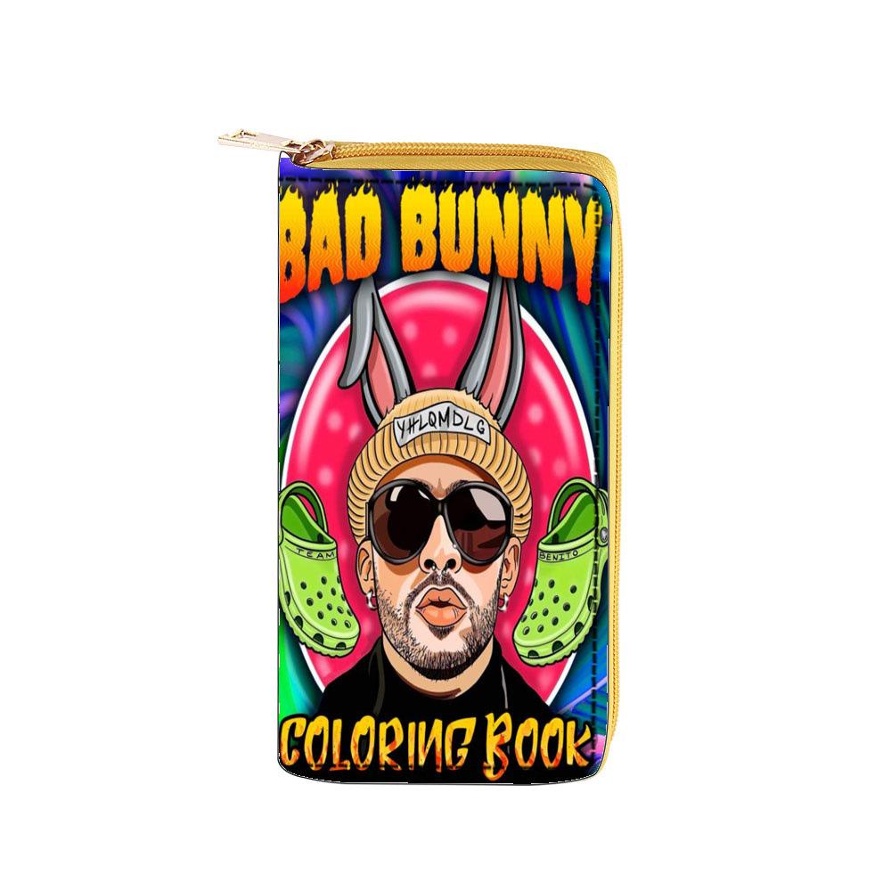 Cartoon rabbit long zipper wallet, clutch wallet