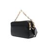 Michael Kors MK Jet Set Gold Logo Double Zipper Pebble Leather Camera Bag Women Shoulder Bag Black 32S3GJ6C1L-001