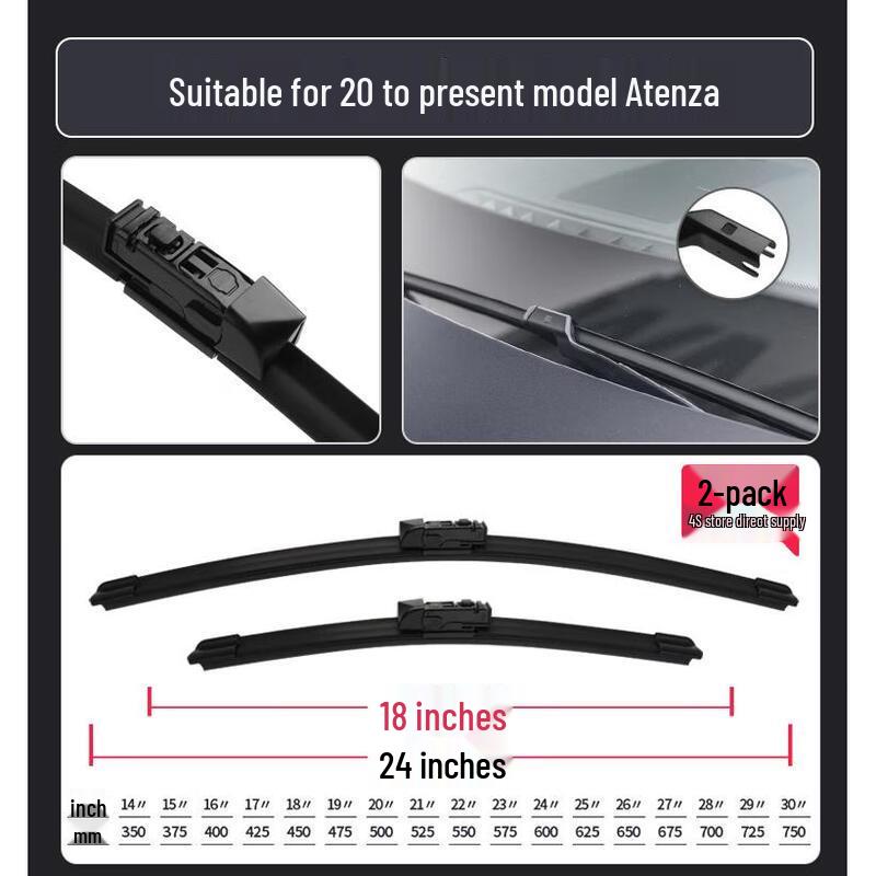 FAW Mazda Atenza Wiper Blade & Rubber Strip for 2019-2021 Models Framed Wiper Blade