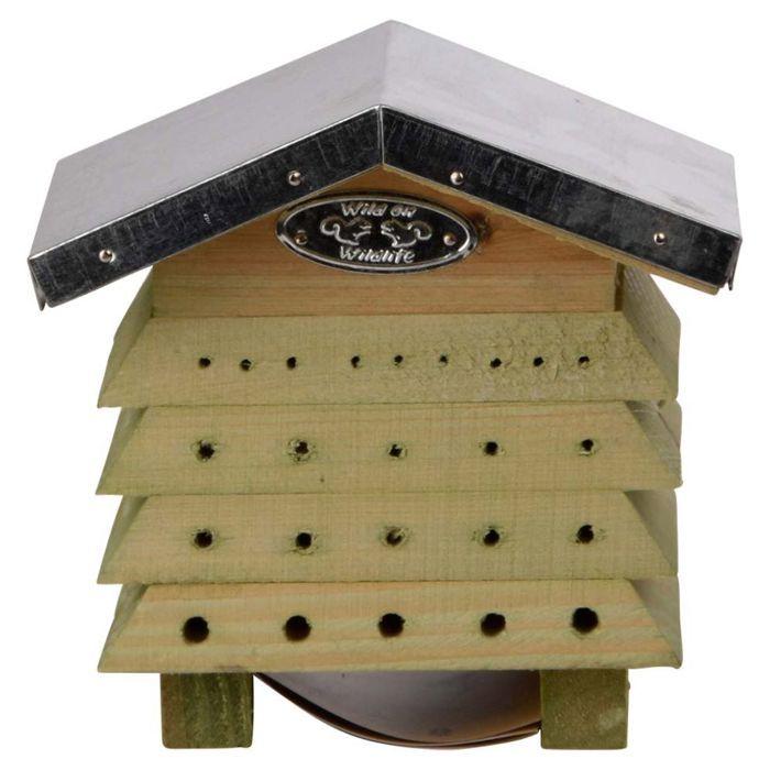 Refuge à abeilles en bois et zinc