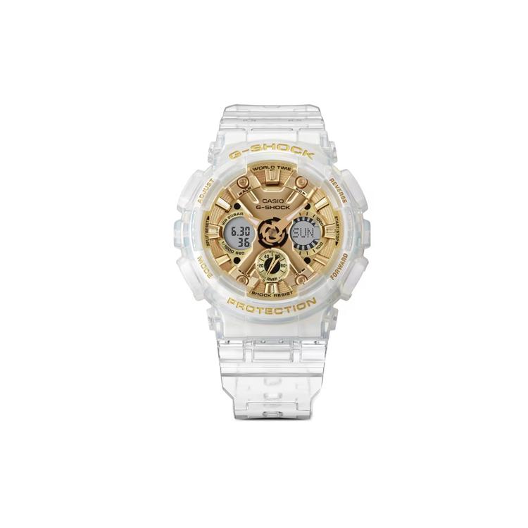

CASIO Men Liquid Crystal/Analog Dual Display Series Gold Watch GMAS120SG7A GMA-S120SG-7A Gold Dial