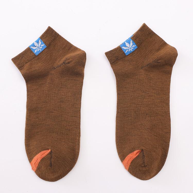 

Мужские носки, короткие носки, повседневные всесезонные носки, дышащие неглубокие носки, однотонные носки-лодочки 1pairs кофейный