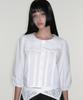 CRANK Frill Collar Pintuck Blouse_White