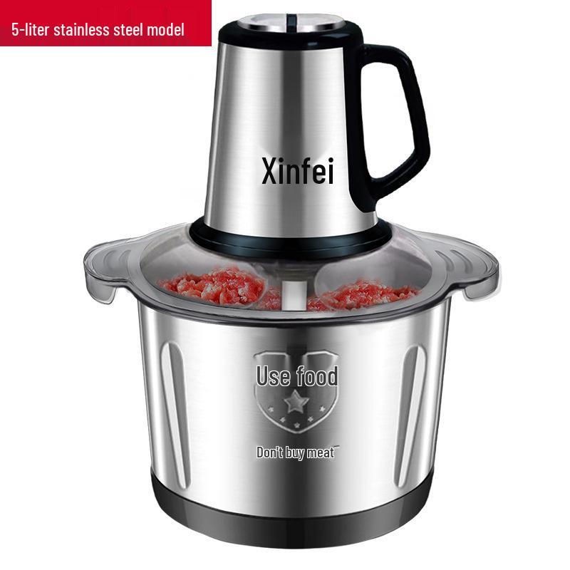 Stainless Steel Electric Meat Grinder: Multifunctional Mincer & Chopper for Meat, Garlic, and Vegetables