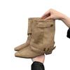 Skinny belt buckle short tube thick heel short boots Spice girl style pants tube pointed short boots women's boots locomotive new black