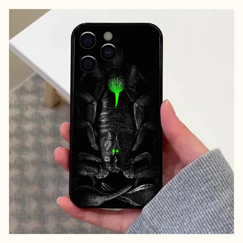 Cartoon Scorpion Phone Case For Apple iPhone 15,14,13,12,11,Pro,X,XS,Max,XR,Plus,Mini Soft  black shell iPhone12PRO