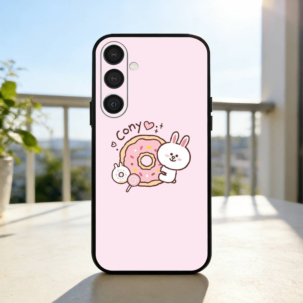 Cartoon L-LINE F-Friends Cute Brown  Phone Case For Samsung  A73,A21s,A22,A31,A32,A52,A53,A71,A80,Soft Black Shell