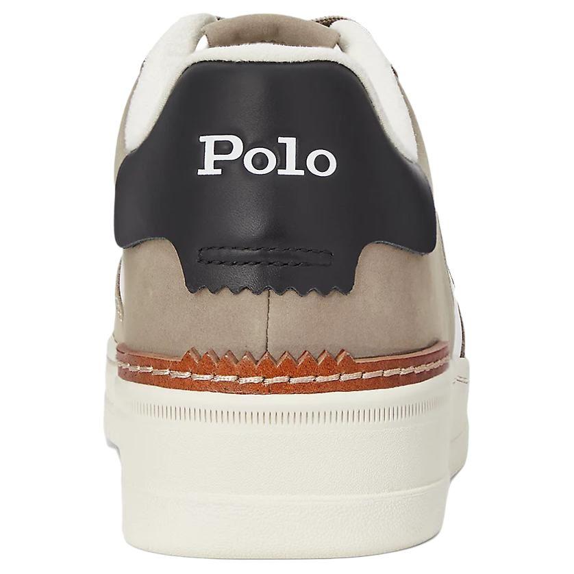 Polo Ralph Lauren Masters Court Leather Round Toe Lace-Up Flat Low-Top Sneakers Men sneakers Light-Brown 100037264TONAL-MILK