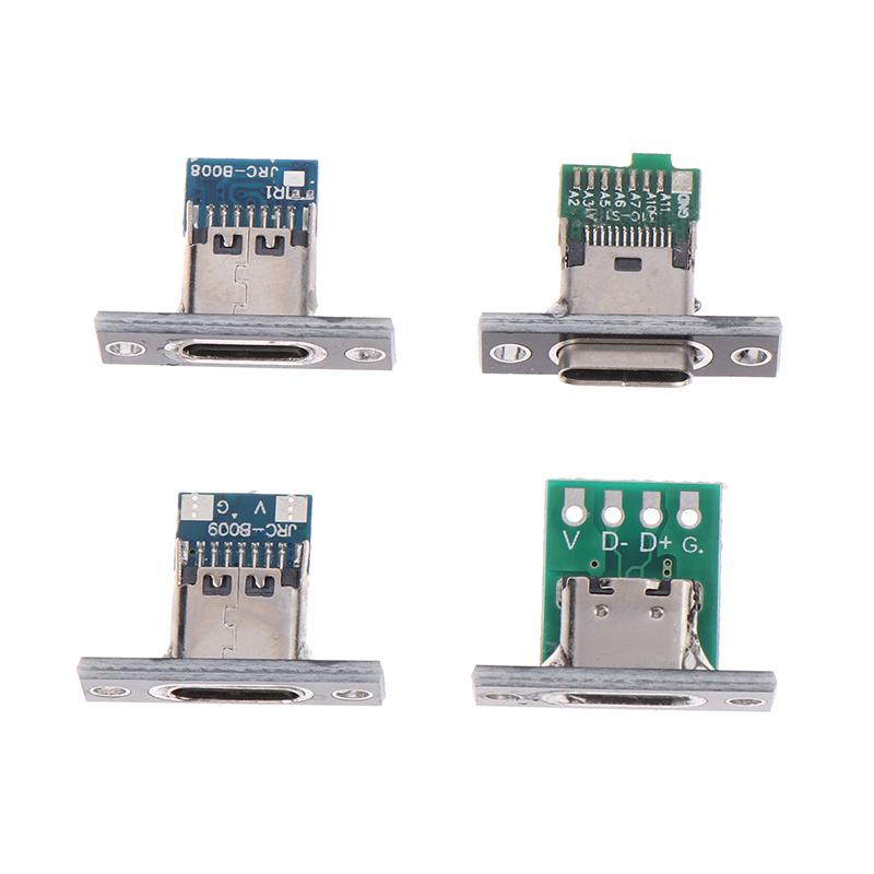 Charging Port Usb Type C Socket Connector 2Pin 2P 4P Waterproof Strip Line Of Solder Joint Female Connector Jack
