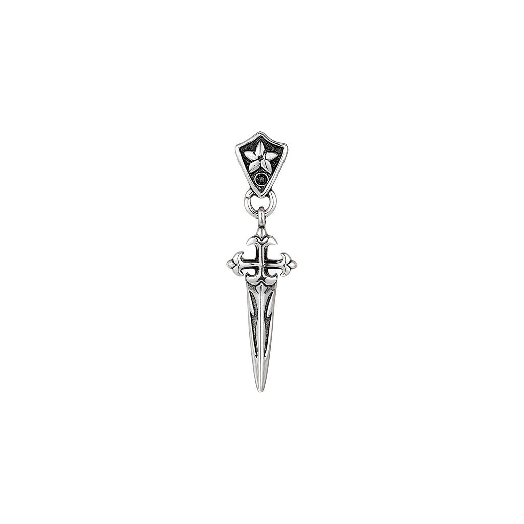 Retro Personalized Iris Cross Sword Stud Earrings Trendy Men Hip Hop Diamond Earrings Women Dark Wind Jewelry