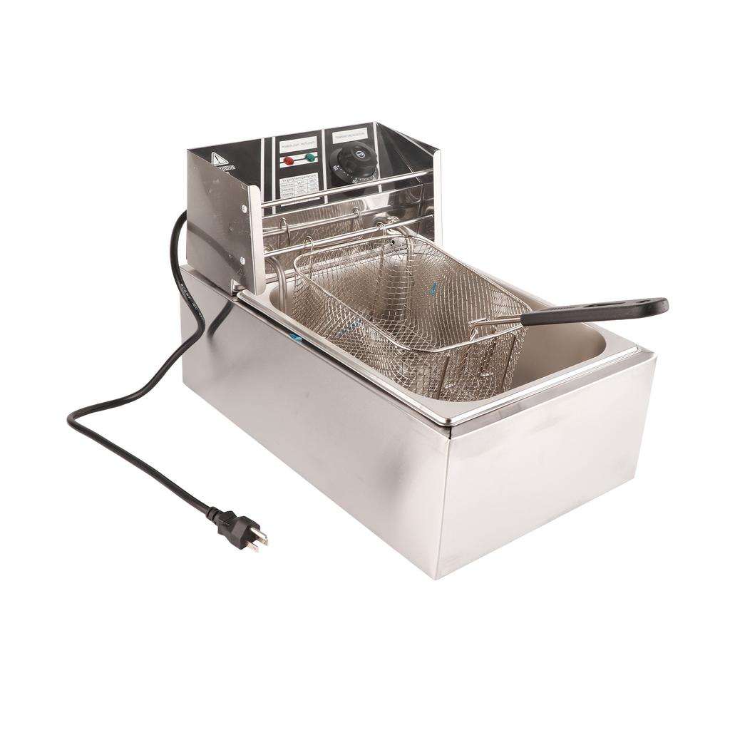 Electric Fryer Multifunctional Oil Deep Fryer Single Tank Countertop Frying Machine for Home