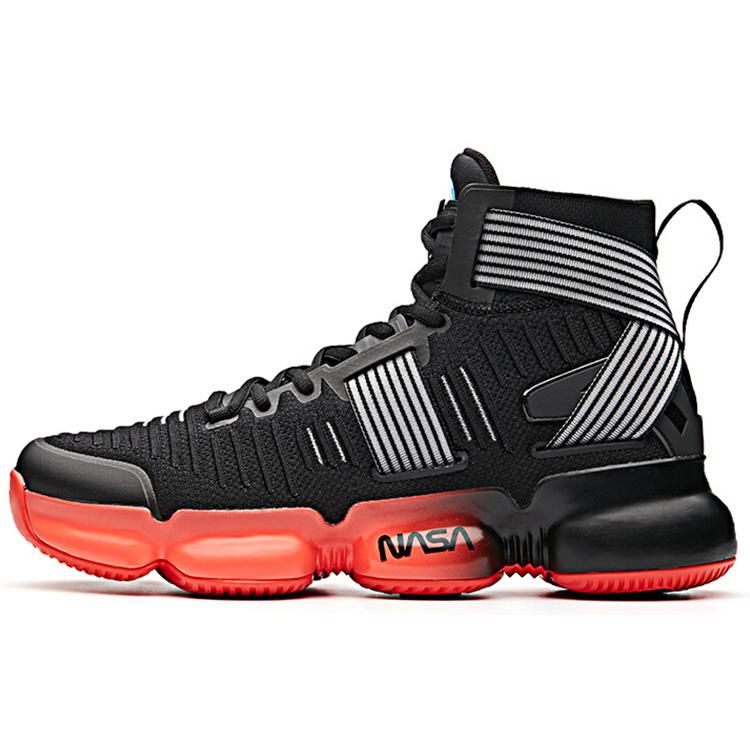

ANTA SEEED Basketball Shoes Men High Top Black Red 39
