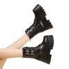 Platform Boots Women's Martin Boots 2025cos New Flat-soled Heightening Shoes V Women's Thin Locomotive Muffin Platform Women's Short Boots