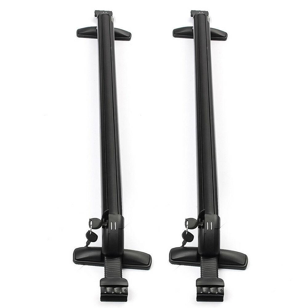 Auto Parts Universal 43.3 110CM 2X Aluminum Car Top Luggage Roof Rack Cross Bars Carrier чёрный